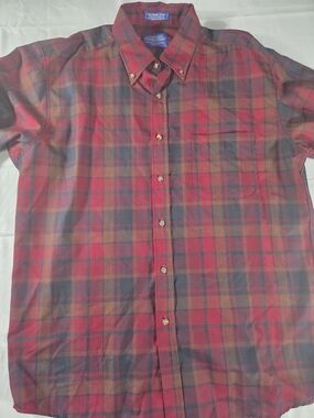 Vintage Pendleton Sir Pendleton Wool Plaid Button Down Shirt L USA